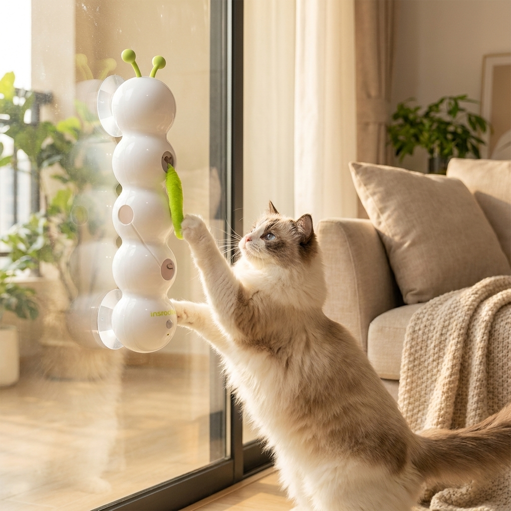 Peek-a-Bug Auto Caterpillar Cat Toy