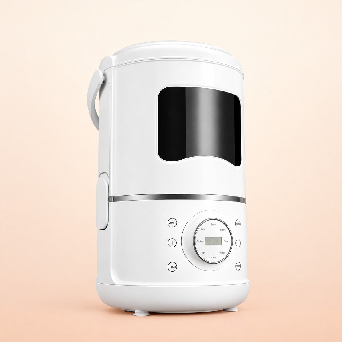 Kiba Kitchen fresh food maker, front three-quarter view