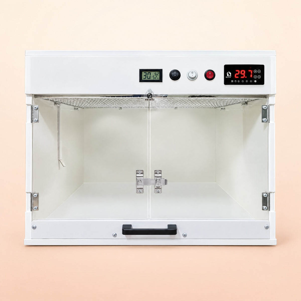 Kiba Nest warm-air nursery, front view with double doors and pull-out drawer (Medium)