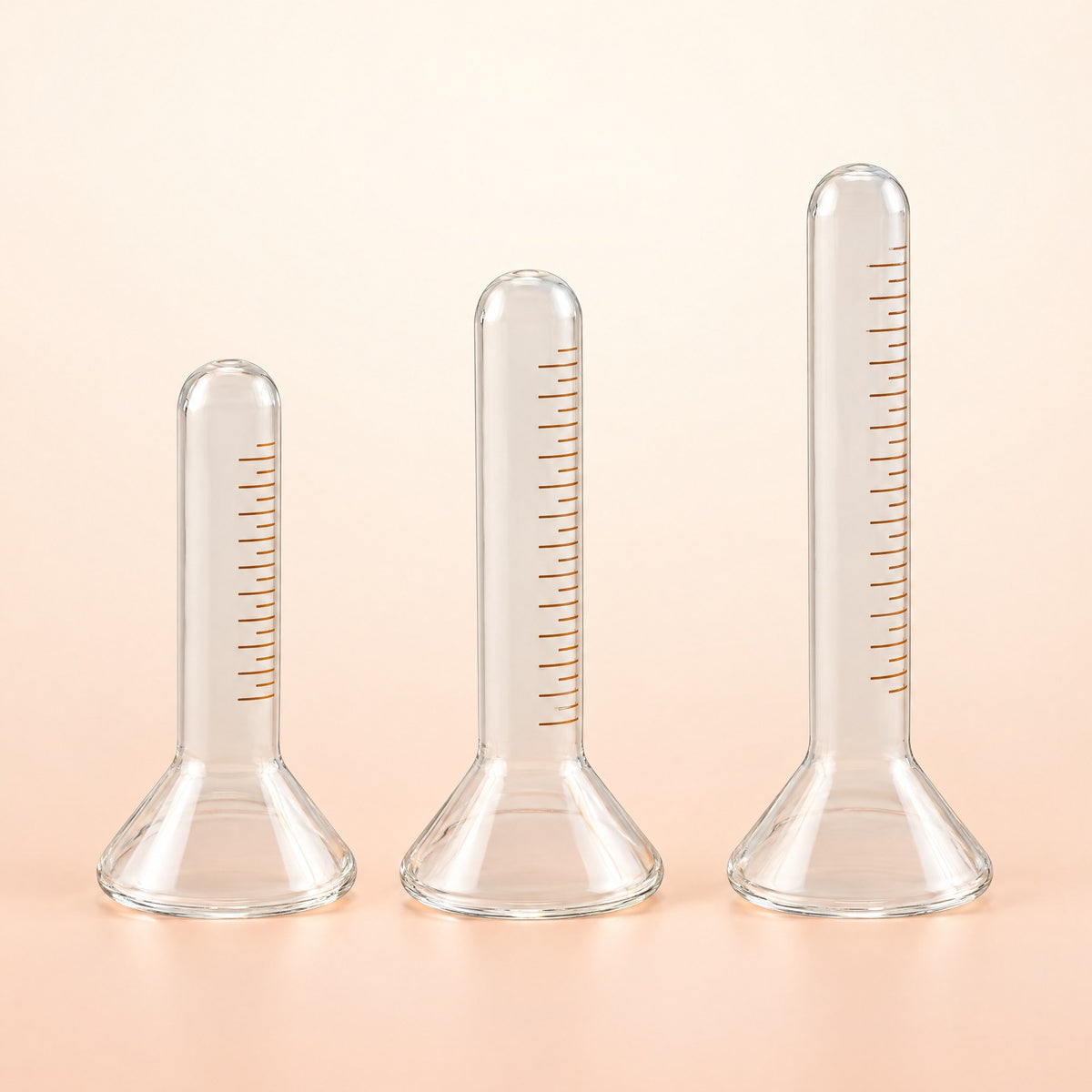 Kiba Collection Cups in three sizes, 10, 15 and 20 ml