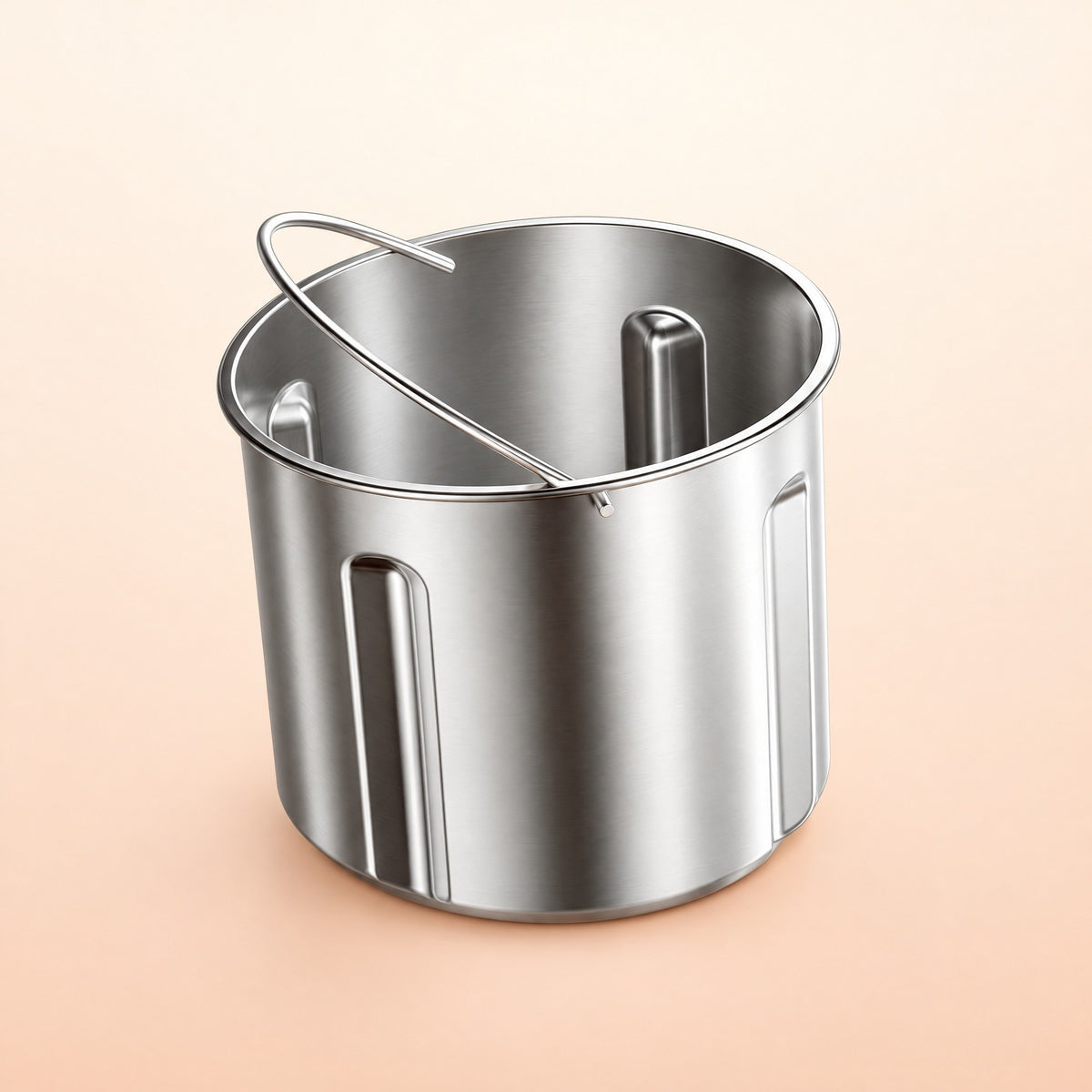 The 5 litre 304 stainless steel bucket with wire handle and baffles