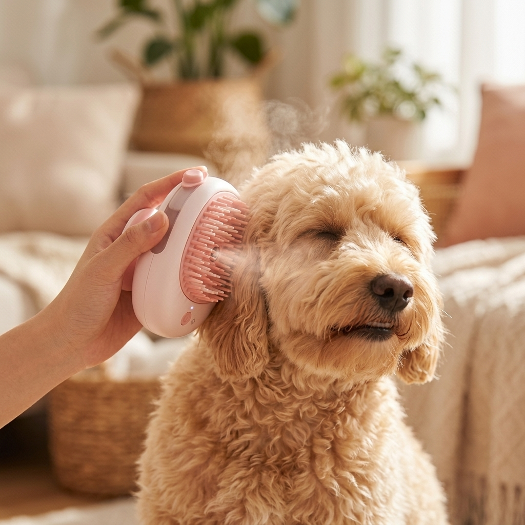3-in-1 Electric Steam Spray Pet Brush