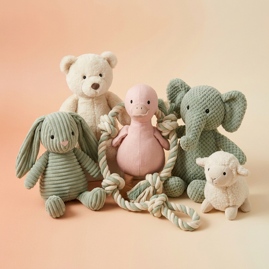 Plush & Rope Squeaky Toy Bundle