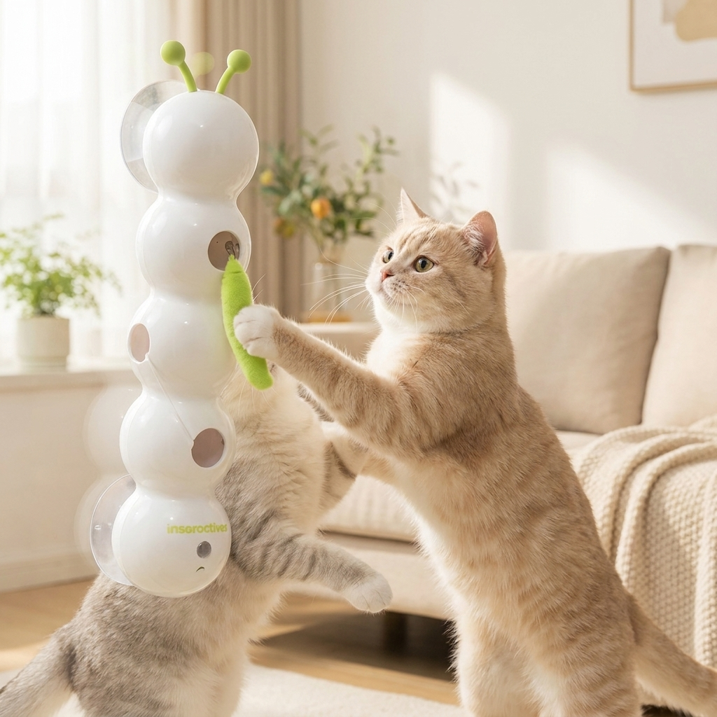 Peek-a-Bug Auto Caterpillar Cat Toy