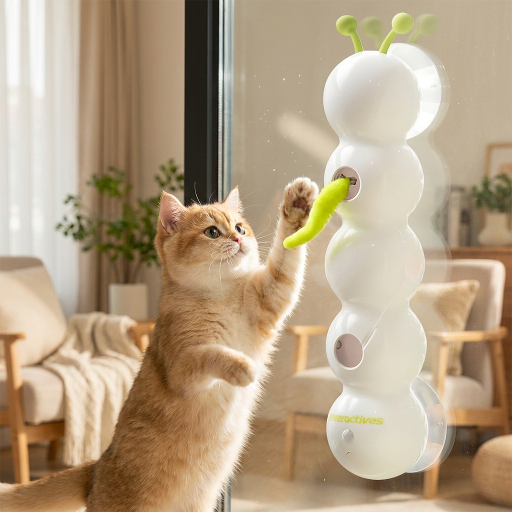 Peek-a-Bug Auto Caterpillar Cat Toy