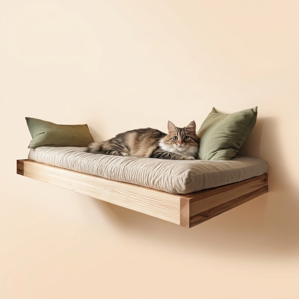 SkyLounge Floating Wall Cat Shelf