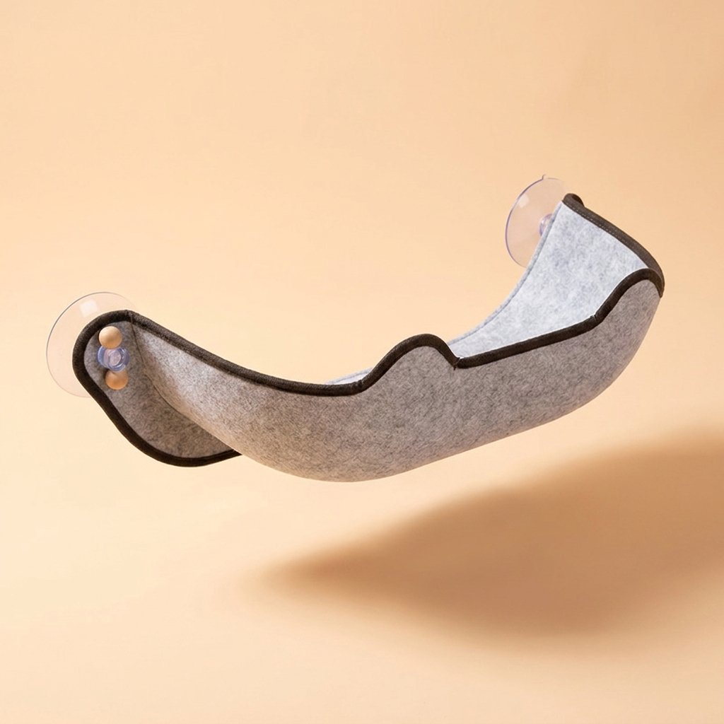 Sunlit Window Cat Hammock in Light Gray