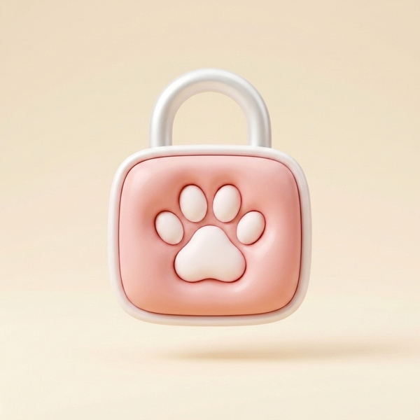 Secure checkout paw padlock
